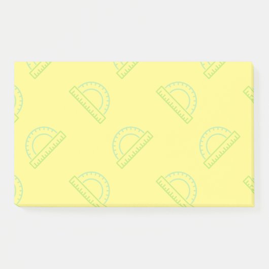 Protractor Math Pattern Post-it Notes Post-it Klebezettel (Vorderseite)