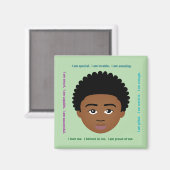 #Proud2BNaturalMe #Affirmations Locker Magnet (Vorderseite/Rückseite)