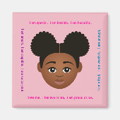 #Proud2BNaturalMe #Affirmations Locker Magnet (Vorne)