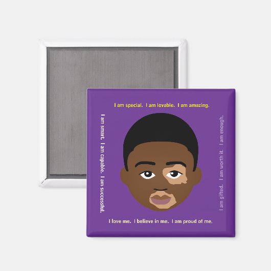 #Proud2BNaturalMe #Affirmations Locker Magnet (Vorderseite/Rückseite)