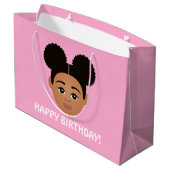#Proud2BNaturalMe Choose-My-Complexion Birthday Große Geschenktüte (Rückseite Schrägansicht)