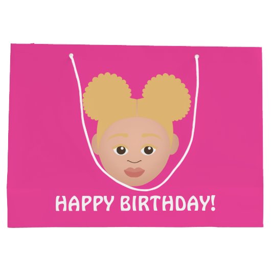 #Proud2BNaturalMe Choose-My-Complexion Birthday Große Geschenktüte (Rückseite)