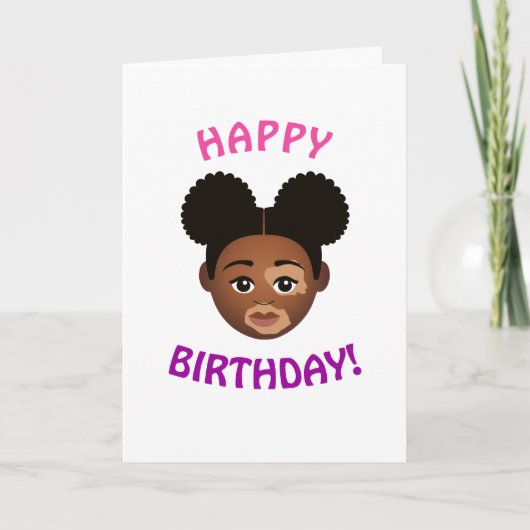 #Proud2BNaturalMe Choose-My-Complexion Birthday Karte (Vorderseite)