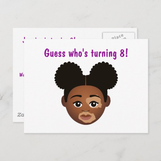 #Proud2BNaturalMe Choose-My-Complexion Birthday Postkarte (Vorne/Hinten)