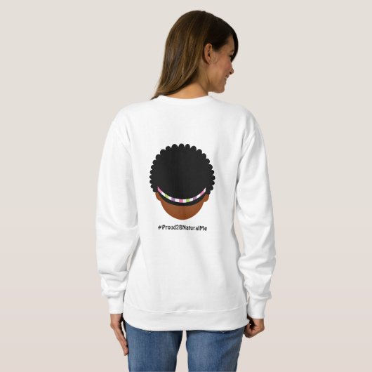 #Proud2BNaturalMe Doppelseitiges Afro Sweatshirt (Schwarz voll)