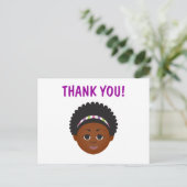 #Proud2BNaturalMe Geburtstag Vielen Dank Postkarte (Stehend Vorderseite)