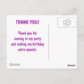 #Proud2BNaturalMe Geburtstag Vielen Dank Postkarte (Rückseite)