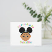 #Proud2BNaturalMe Geburtstagseinladung Postkarte (Stehend Vorderseite)