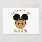 #Proud2BNaturalMe Geburtstagseinladung Postkarte (Vorderseite)