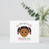 #Proud2BNaturalMe Geburtstagseinladung Postkarte (Stehend Vorderseite)