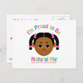 #Proud2BNaturalMe Geburtstagseinladung Postkarte (Vorne/Hinten)