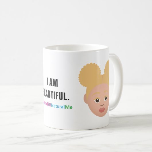 #Proud2BNaturalMe "I AM SCHÖN"-Complexion Kaffeetasse (VorderseiteRechts)