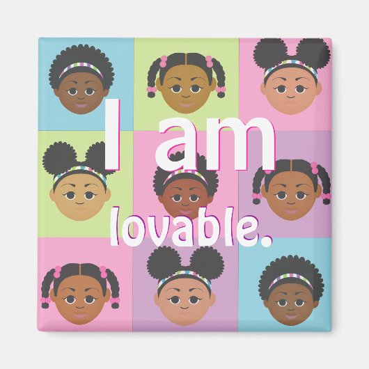 #Proud2BNaturalMe #IAm Positive Affirmation Magnet (Vorne)