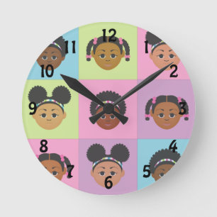 #Proud2BNaturalMe #NaturalHair Children Runde Wanduhr