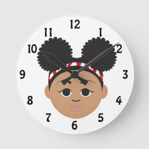 #Proud2BNaturalMe #NaturalHair #DST Children's Runde Wanduhr