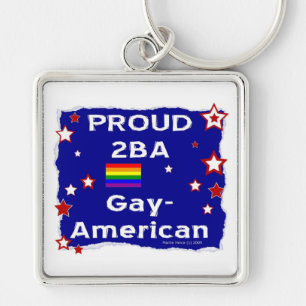 Proud 2BA Gay-American Schlüsselanhänger