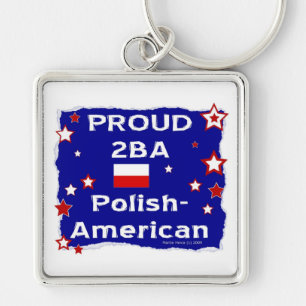 Proud 2BA polnisch-amerikanisch Schlüsselanhänger