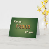 Proud-Abschluss Karte (Gelbe Blume)