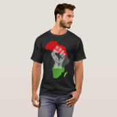 Proud Africa Flag African Continent Young ed Ances T-Shirt (Vorne ganz)