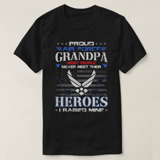 Proud Air Force Grandpa T-Shirt (Design vorne)