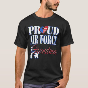 Proud Air Force Oma Shirt US Heart Military Wo