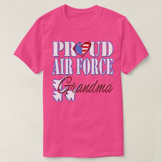 Proud Air Force Oma US Heart Military Women F T-Shirt (Design vorne)