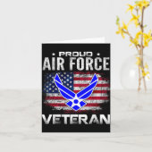 Proud Air Force Veteran mit amerikanischem Flag Ge Karte (Gelbe Blume)