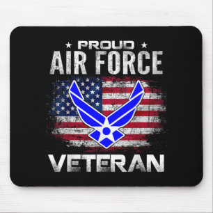 Proud Air Force Veteran mit amerikanischem Flag Ge Mousepad