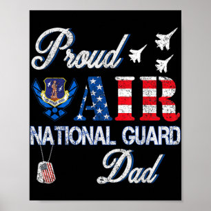 Proud Air National Guard Dad Air Force Veterans da Poster