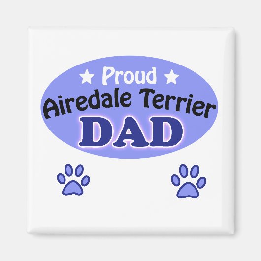Proud Airedale Terrier dad Magnet (Vorne)