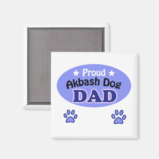 Proud Akbash Dog dad Magnet (Vorderseite/Rückseite)