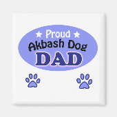 Proud Akbash Dog dad Magnet (Vorne)
