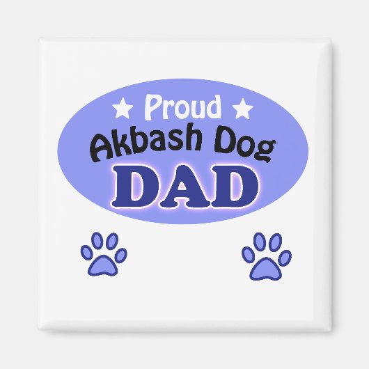 Proud Akbash Dog dad Magnet (Vorne)
