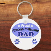 Proud Alaskan Malamute Vater Schlüsselanhänger (Vorderseite)
