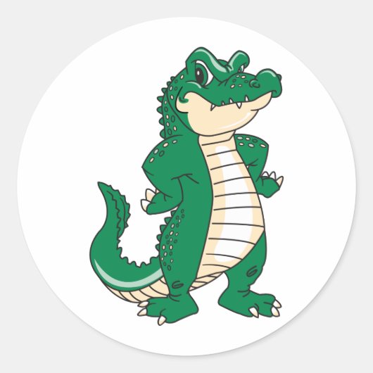 Proud Alligator Runder Aufkleber (Vorderseite)
