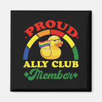 Proud Ally Club Mitglied Rubber Duck Rainbow Gay