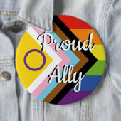 Proud Ally | Inklusiv-Inklusiv-Flagge Button (Beispiel)