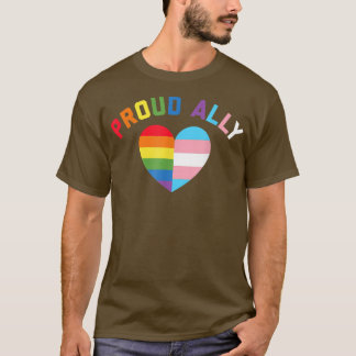 Proud Ally LGBT Rainbow Heart Gay Pride Monat T-Shirt