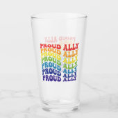 Proud Ally | LGBTQ | GAY PRIDE | Regenbogen Glas (Vorderseite)