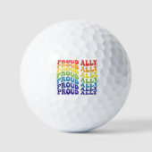 Proud Ally | LGBTQ | GAY PRIDE | Regenbogen Golfball (Vorderseite)