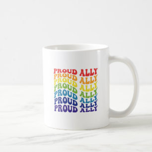 Proud Ally   LGBTQ   GAY PRIDE   Regenbogen Kaffeetasse