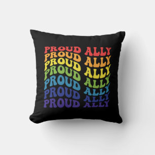 Proud Ally LGBTQ GAY PRIDE Regenbogen Kissen