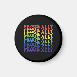 Proud Ally   LGBTQ   GAY PRIDE   Regenbogen Magnet