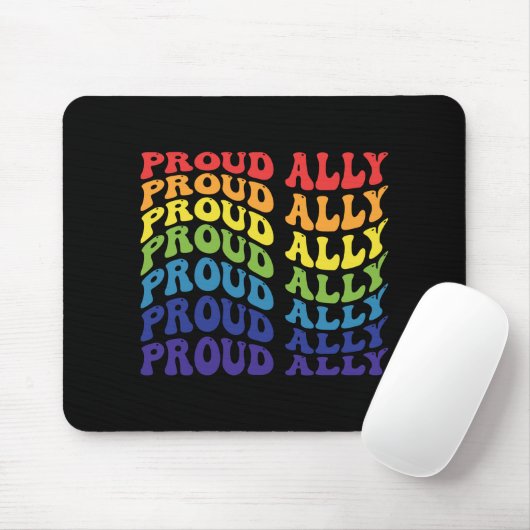 Proud Ally | LGBTQ | GAY PRIDE | Regenbogen Mousepad (Mit Mouse)