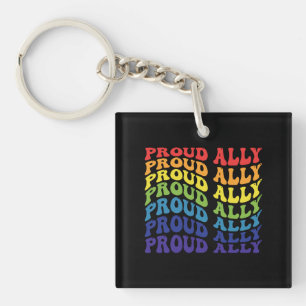Proud Ally   LGBTQ   GAY PRIDE   Regenbogen Schlüsselanhänger