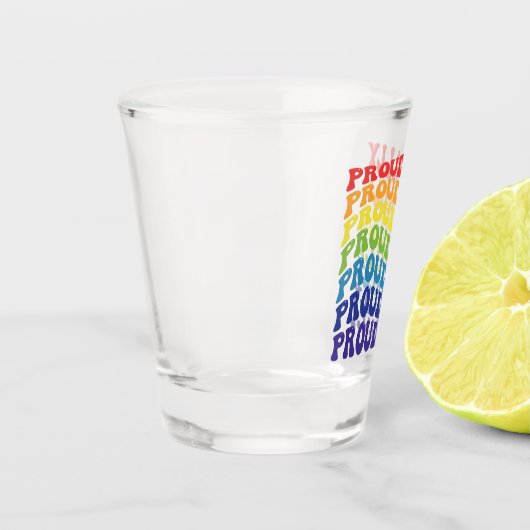Proud Ally | LGBTQ | GAY PRIDE | Regenbogen Schnapsglas (Links)