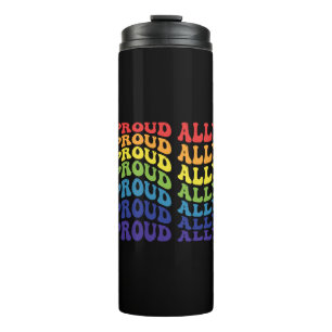 Proud Ally LGBTQ GAY PRIDE Regenbogen Thermosbecher