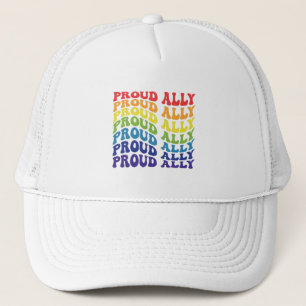 Proud Ally LGBTQ GAY PRIDE Regenbogen Truckerkappe