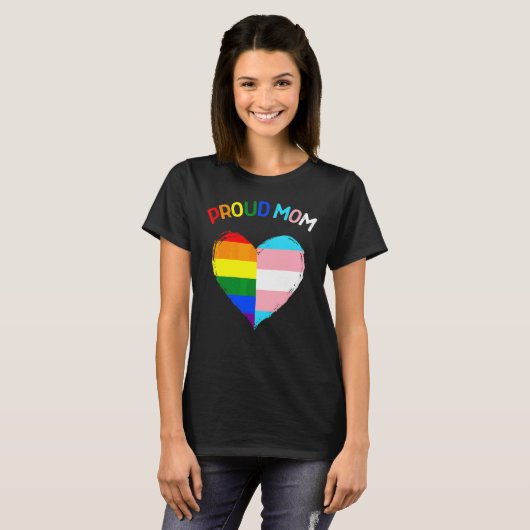 Proud Ally Lgbtq Transgender Proud Mama Proud Tran T-Shirt (Vorne ganz)