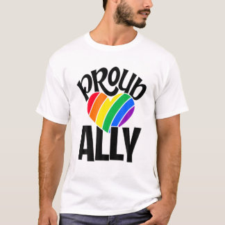 Proud Ally Rainbow Lgbtq Gay Diversity Transgender T-Shirt